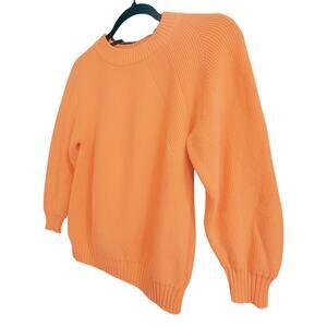 DIARTE Peach Byron 3/4 Length Sleeve Knit Sweater Womens XS Demure European Lady